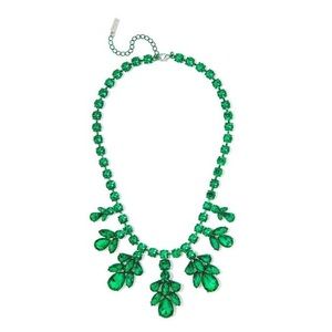 BaubleBar Gem Clover Strand Necklace Emerald Green